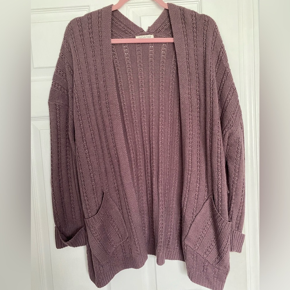 Women’s Purple Knit Cardigan